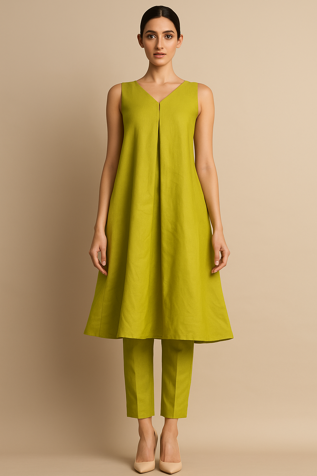 Hariyali A-line Kurta Set