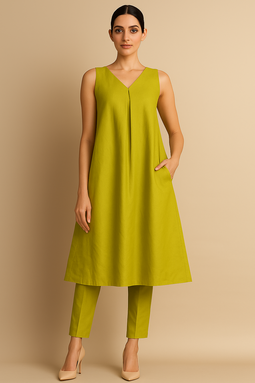 Hariyali A-line Kurta Set