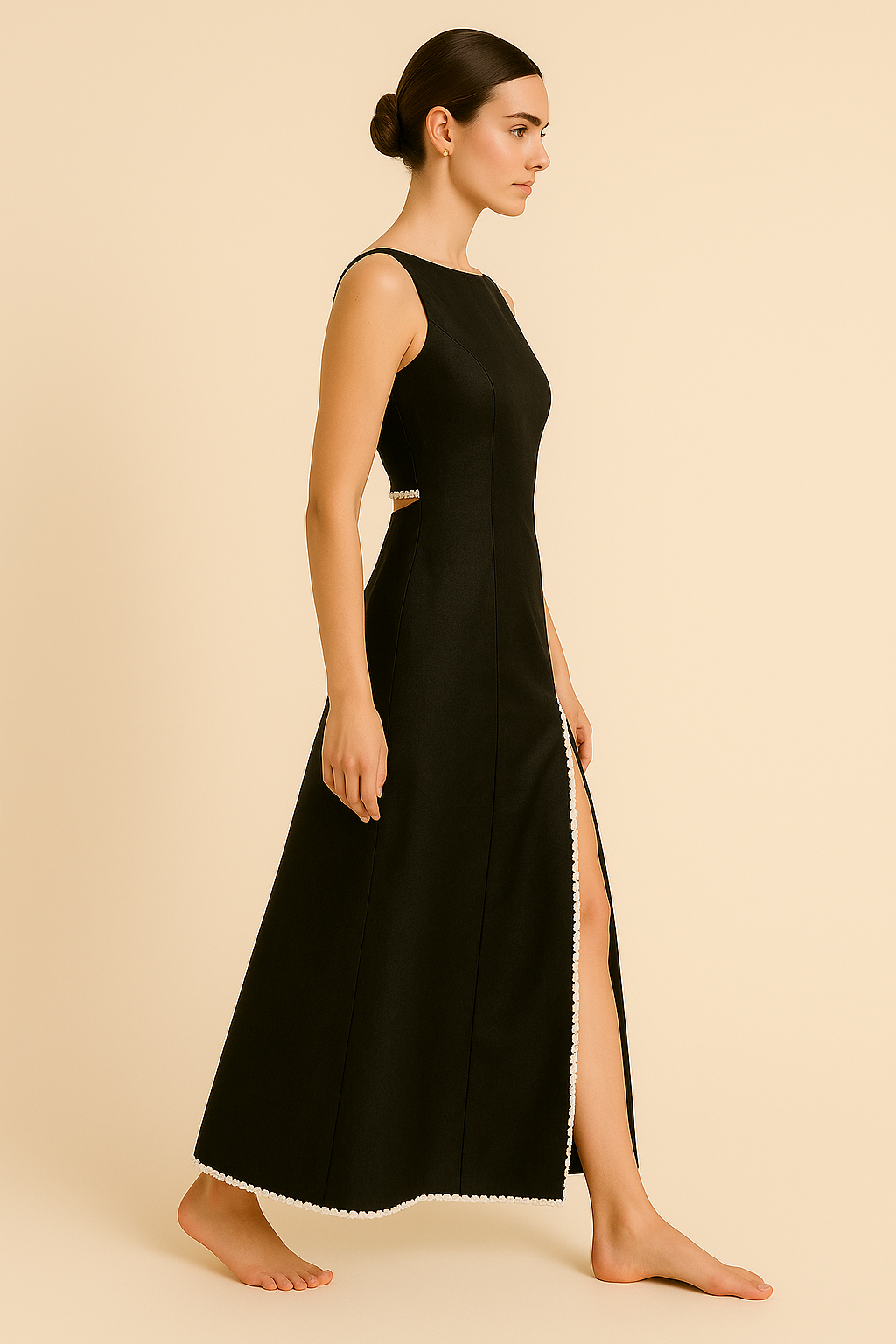 Noir Crescent Gown