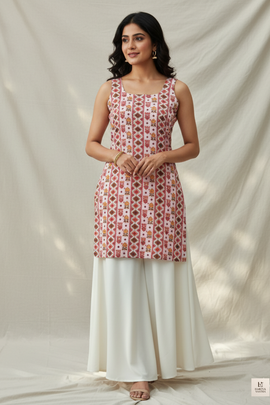Gulnaar Kurti Set (Red)