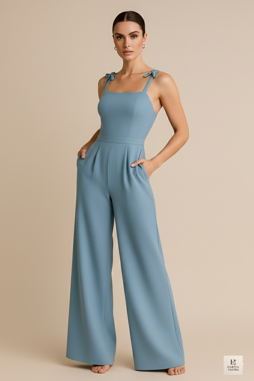 Azure Poise Padded Jumpsuit