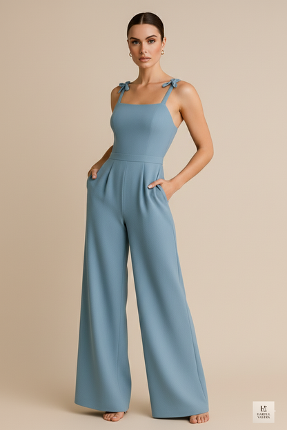 Azure Poise Padded Jumpsuit