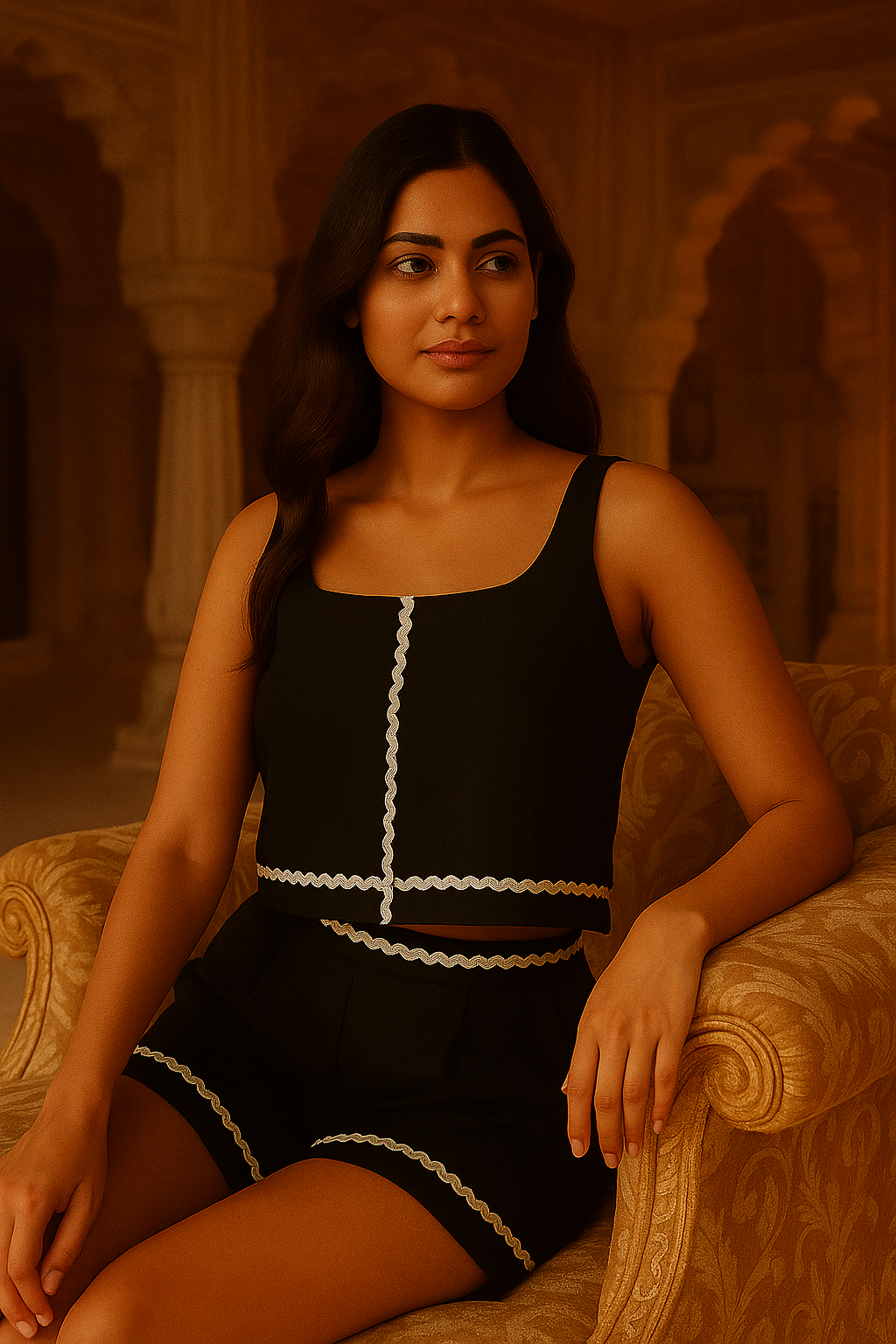 Midnight Trim Co-Ord Set