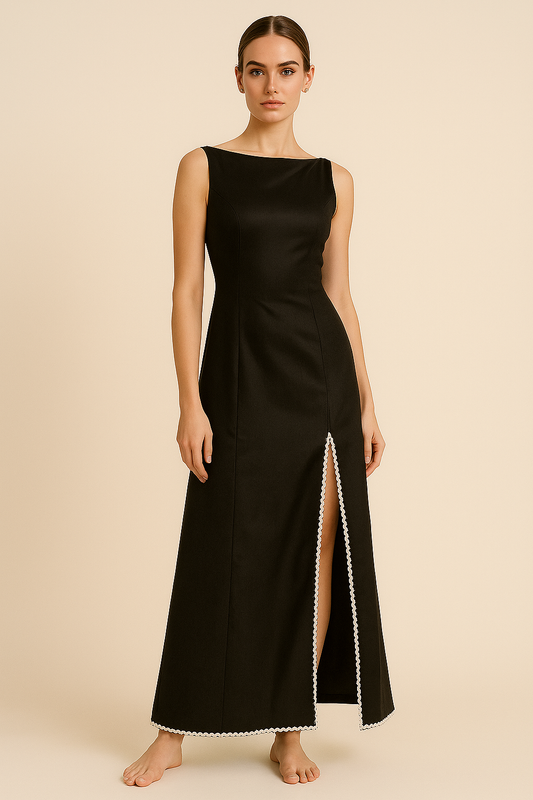 Noir Crescent Gown