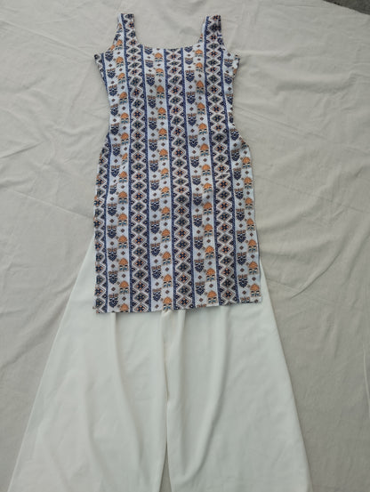 Noor Kurti Set (Blue)