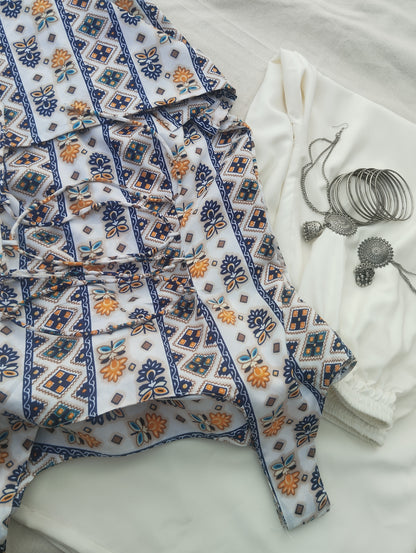 Noor Kurti Set (Blue)