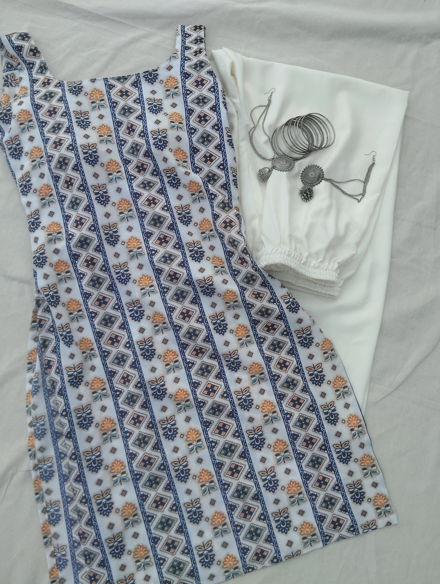 Noor Kurti Set (Blue)