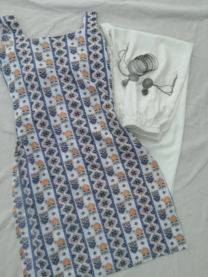 Noor Kurti Set (Blue)