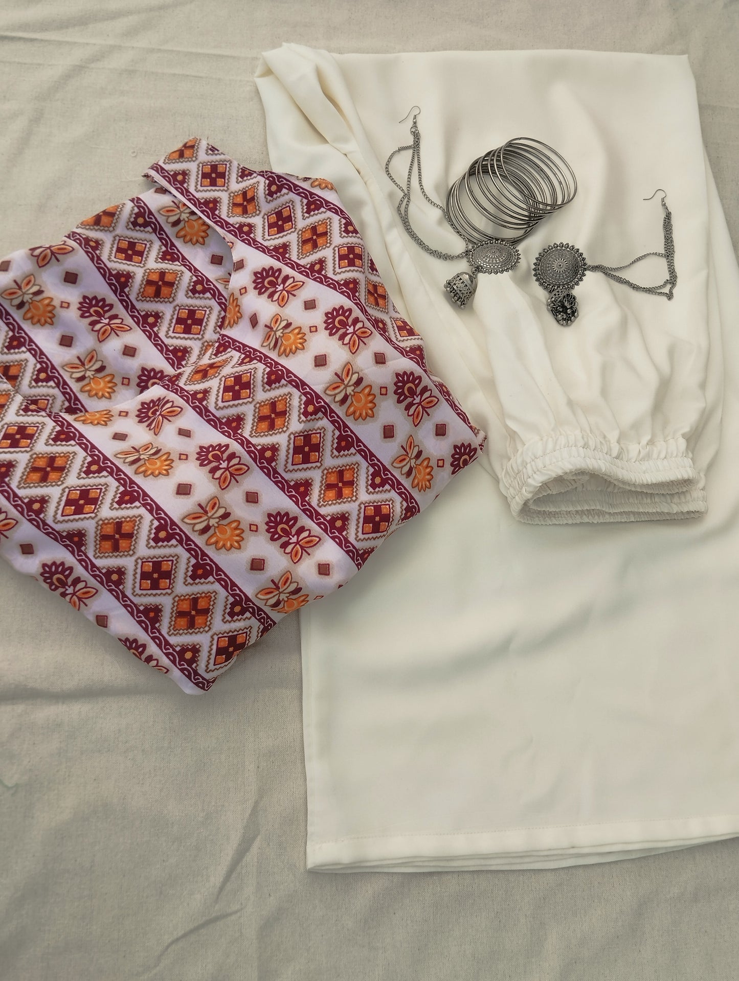 Meher Kurti Set (Maroon)