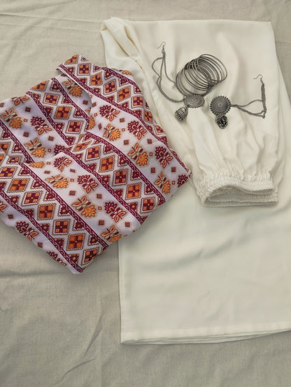 Meher Kurti Set (Maroon)