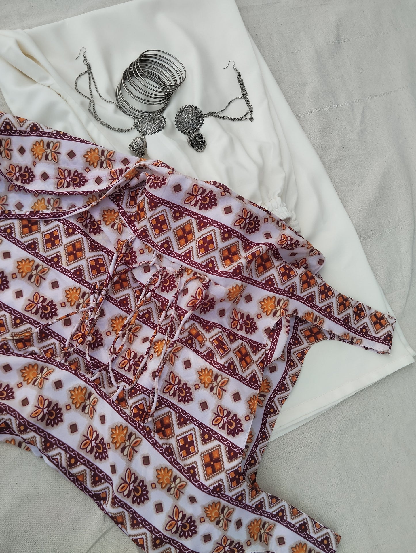 Meher Kurti Set (Maroon)