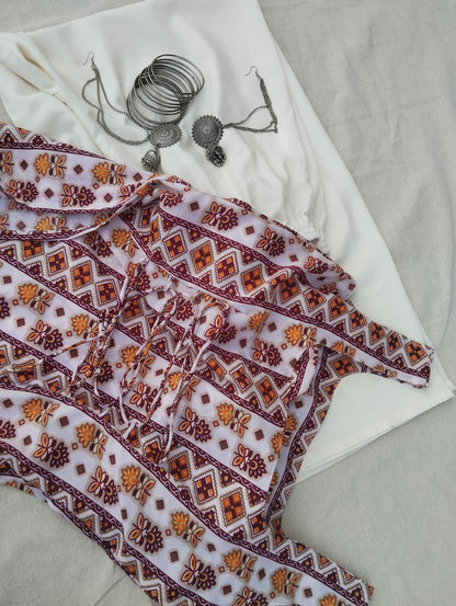 Meher Kurti Set (Maroon)