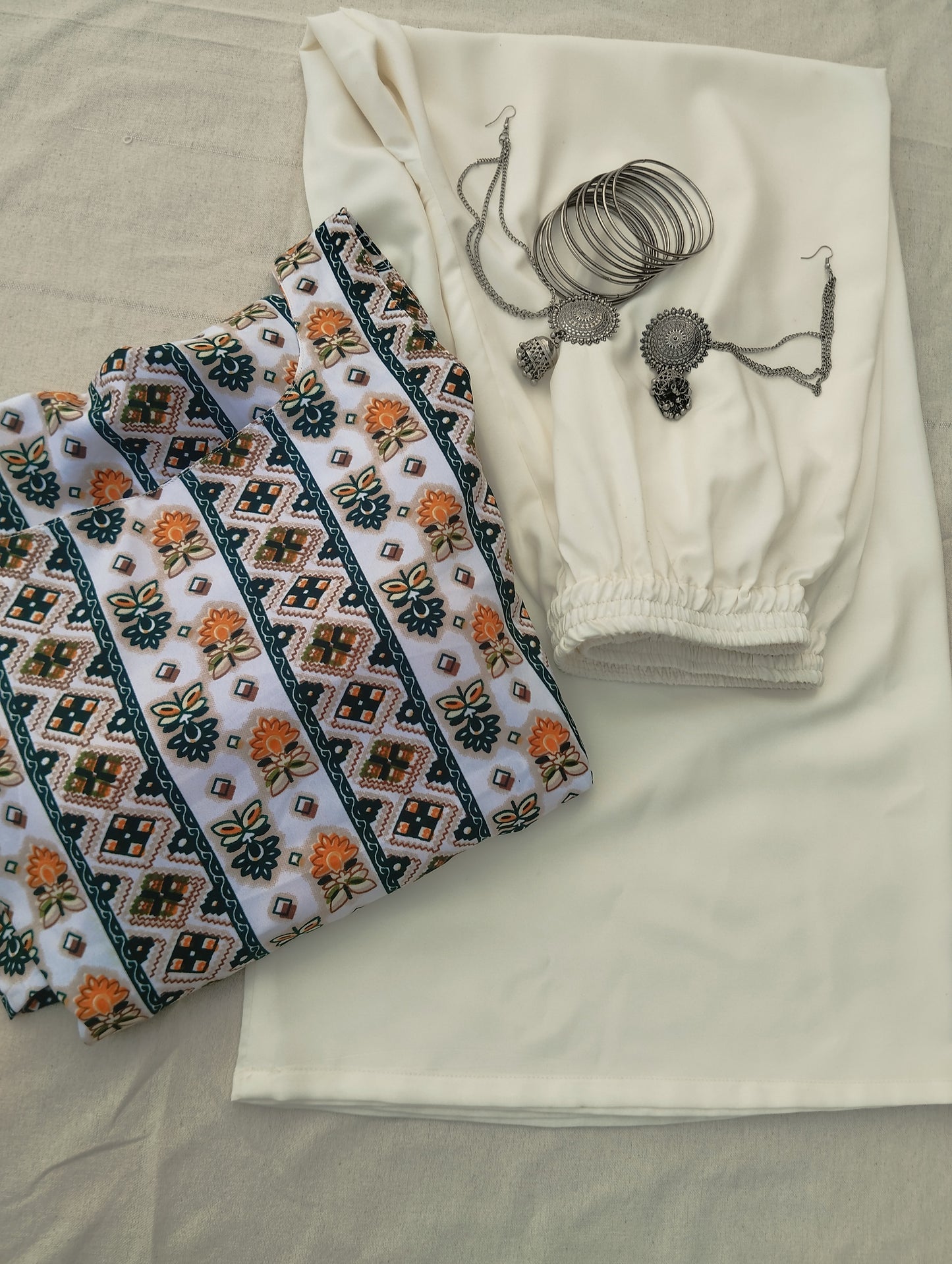 Zahra Kurti Set (Dark Green)