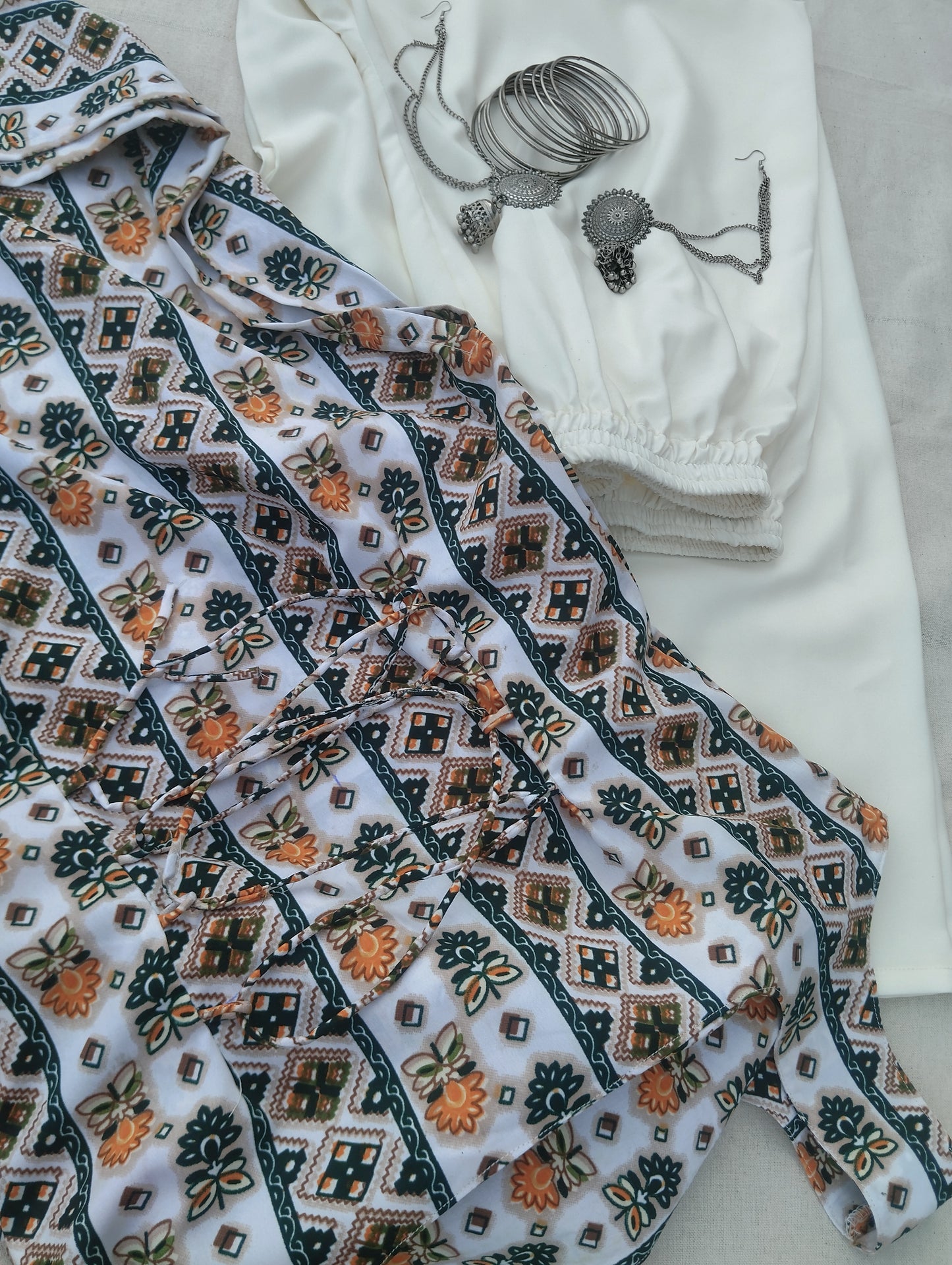 Zahra Kurti Set (Dark Green)