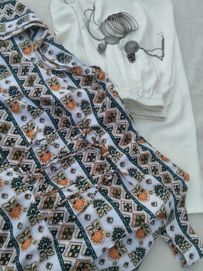 Zahra Kurti Set (Dark Green)