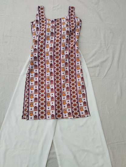 Meher Kurti Set (Maroon)