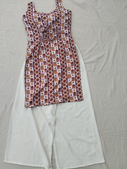 Meher Kurti Set (Maroon)